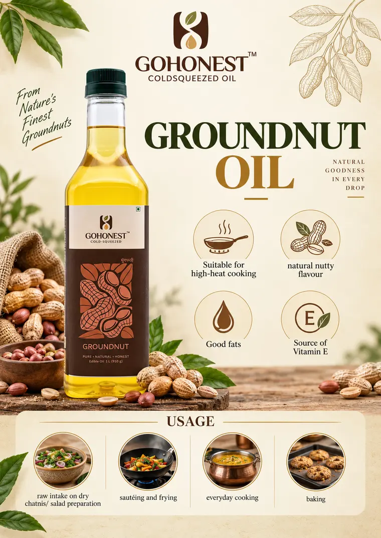 GoHonest Groundnut Oil: benefits and usage