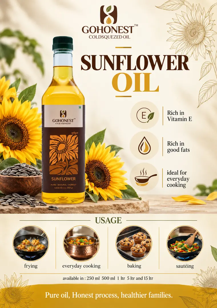 GoHonest Sunflower Oil: benefits and usage